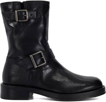 Dune London Dune Pixen Leren Dames Zwarte Laarzen