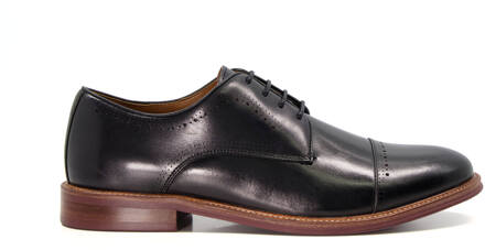 Dune London Dune Savion Leren Zwarte Oxford Schoenen Voor Heren