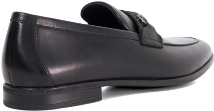 Dune London Dune Seymore Leer Heren Zwarte Instappers