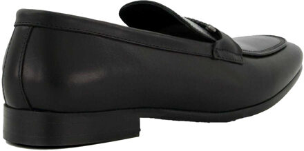 Dune London Heren Gevlochten Leren Snaffle Loafers (Zwart)
