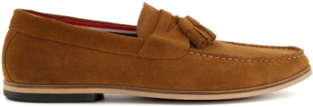 Dune London Men's Dune Blaisse Tassle Loafers in Tan Bruin
