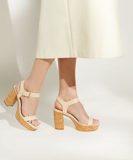 Dune London Women's Dune Jarell Platform Sandals in Ecru Beige - EU 40.5 / UK 7
