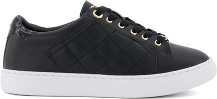 Dune London Women's Dune London Ellenar Quilted Trainers in Black Zwart