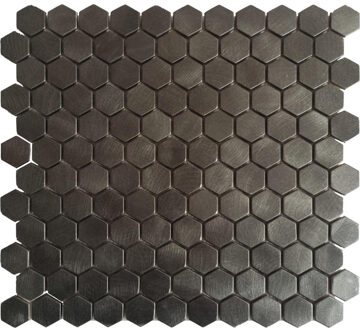 Dune Mozaiek Tegels Dune Reflections Hexagon 29x30.5 cm Gunmetal Dune