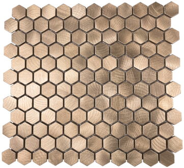Dune Mozaiek Tegels Dune Reflections Hexagon 29x30.5 cm Koper Dune