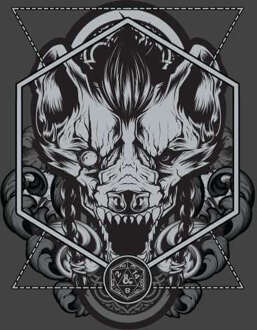 Dungeons & Dragons Gnoll Unisex T-Shirt - Zwart Acid Wash - XXL