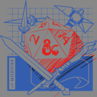 Dungeons & Dragons Players Handbook Unisex T-Shirt - Grey - M Wit