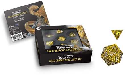 Dungeons & Dragons Premium Metal Dice Set Dragon Scale Gold (7)