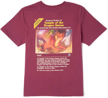 Dungeons & Dragons Temple Of The Dragon Queen Unisex T-Shirt - Burgundy - L Groen