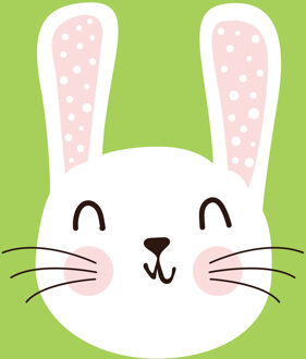 duni 20x Pasen thema tafel servetten paashaas groen/wit 33 x 33 cm