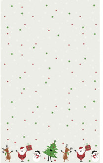 duni 2x stuks kerst thema papieren tafelkleden/tafellakens 138 x 220 cm - Tafellakens Multikleur
