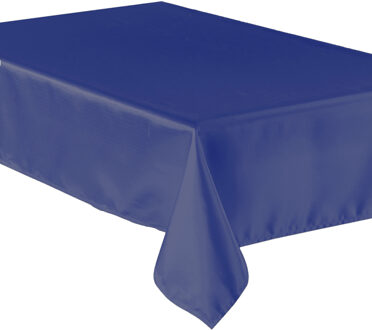 duni Donkerblauw tafelkleed/tafellaken 138 x 220 cm van papier met plastic laagje