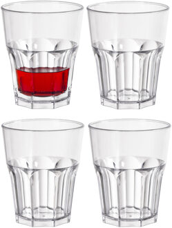 duni Drinkglas Any Day - 4x - onbreekbaar kunststof - 240 ml - vaatwasser bestendig