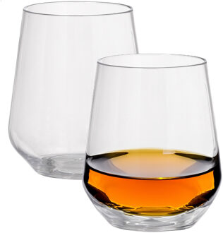 duni Drinkglas Elegance - 2x - onbreekbaar kunststof - 300 ml - vaatwasser bestendig