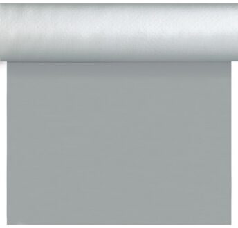 duni Feestartikelen zilveren tafelkleden/tafellopers/placemats 40 x 480 cm