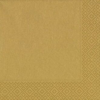 Duni Gouden tafel servetten - 40x stuks - 33 x 33 cm - Thema glitter and glamour