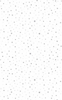 duni Kerst tafellaken/tafelkleed - 138 x 220 cm - papier - wit met sterren - rechthoekig