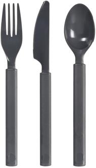duni Kunststof Bestekset 6-delig Granite grijs
