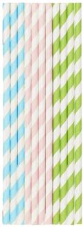 duni Papieren Rietjes Pastels 20cm 25st verschillende