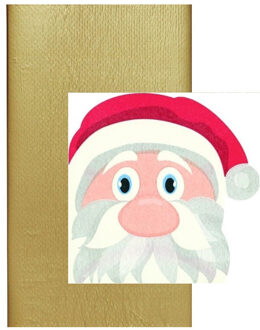 duni Papieren tafelkleed/tafellaken goud inclusief kerst servetten