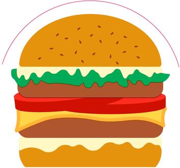 duni Servetten Burger 33cm multi