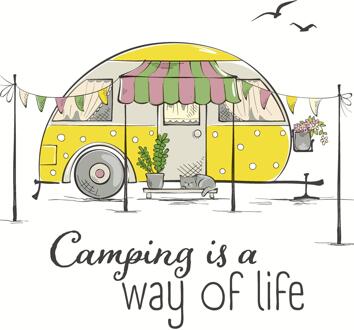 duni Servetten Camp Life 33x33cm wit