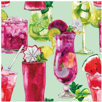 duni Servetten Colourful Cheers 24cm multi