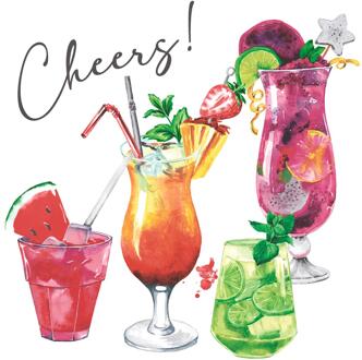 duni Servetten Colourful Cheers 33cm multi