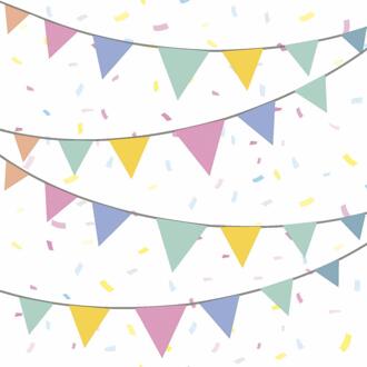 duni Servetten Flags 33x33cm wit