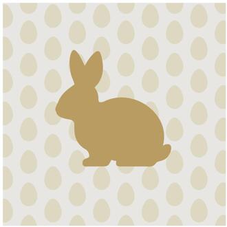 duni Servetten Golden Bunny 33cm multi