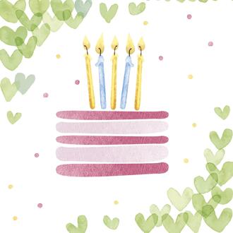 duni Servetten Hearts 33x33cm wit