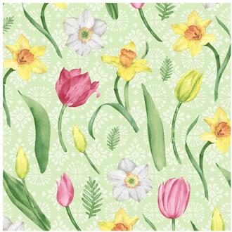 duni Servetten Joyful Blooms 33cm multi