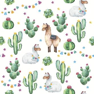 duni Servetten Lamas 33x33cm wit