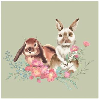 duni Servetten Misty Easter 33cm multi