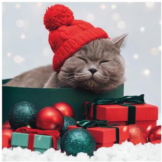 duni Servetten Purrfect Gifts 33x33cm multi