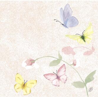 duni Servetten Sweet Peach 40x40cm roze