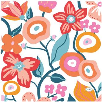 duni Servetten Vibrant Bloom 33cm multi