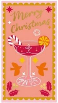 duni Servetten Xmas Cocktail 33x40cm roze
