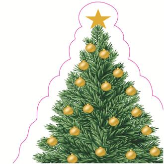 duni Silhouettes Servetten Tree Charm 33 groen