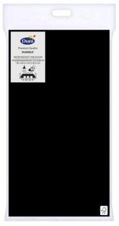 duni Tafelkleed/tafellaken - herbruikbaar - zwart - 138 x 220 cm - Dunisilk+ - Feesttafelkleden