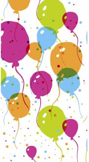 duni Tafellaken Splash Balloons 120x180 multi