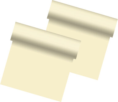 duni tafelloper - 2x - papier - creme - 480 x 40 cm