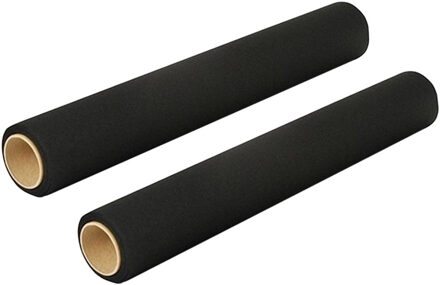 duni Tafelloper - 2x - papier - zwart - 480 x 40 cm - placemats