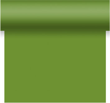 duni tafelloper - papier - bladgroen - 480 x 40 cm