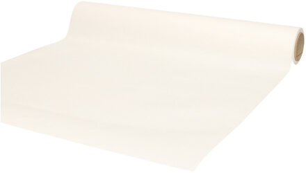 duni tafelloper - papier - wit - 480 x 40 cm