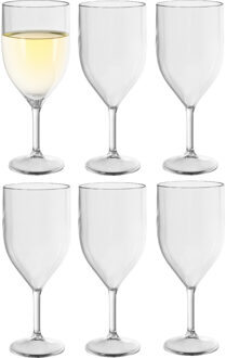 duni Wijnglas Any Day - 6x - onbreekbaar kunststof - 230 ml - vaatwasser bestendig