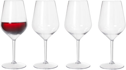 duni Wijnglas Elegance - 4x - onbreekbaar kunststof - 400 ml - vaatwasser bestendig