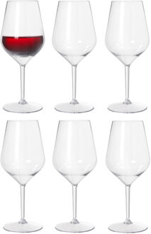 duni Wijnglas Elegance - 6x - onbreekbaar kunststof - 400 ml - vaatwasser bestendig