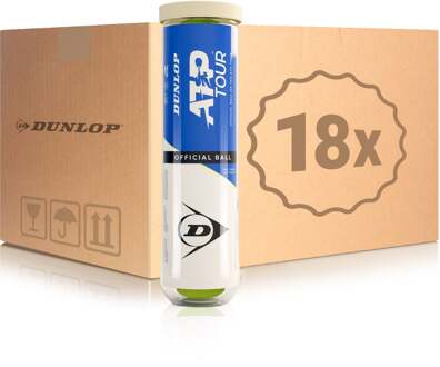 Dunlop 18x verpakking 4 stuks ATP In een doos geel - nosize