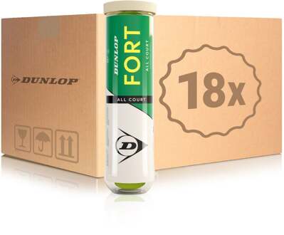 Dunlop 18x verpakking 4 stuks Fort All Court geel - nosize